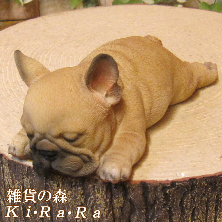 楽天市場 犬の置物 フレンチブルドッグ ウトウトねむねむ フレブル ワンちゃん いぬ オブジェ リアル ドッグ モチーフ 毛並み こだわり オーナメント ガーデニング 愛嬌 カフェ インテリア ベランダアート 雑貨の森 Ki Ra Ra