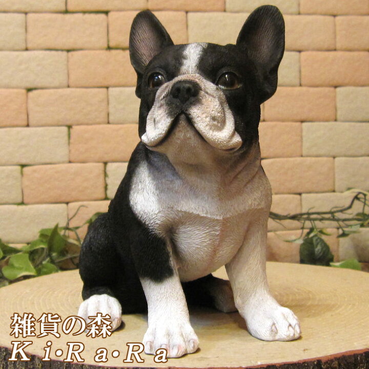 楽天市場 犬の置物 フレンチブルドッグ ブラック ホワイト 成犬お座り フレブル ワンちゃん いぬ オブジェ リアル ドッグ モチーフ 毛並み こだわり オーナメント ガーデニング 愛嬌 カフェ インテリア ベランダアート 雑貨の森 Ki Ra Ra