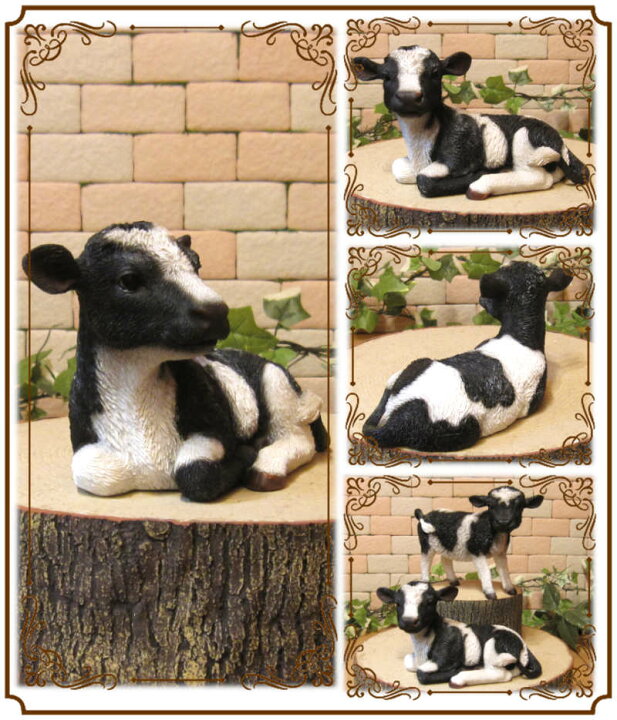 楽天市場 牛 置物 仔牛 座り 丑年 干支 縁起物 ウシ うし 動物オーナメント ガーデン オブジェ フィギュア ガーデニング 陶器 インテリア 玄関先 庭 雑貨 雑貨の森 Ki Ra Ra