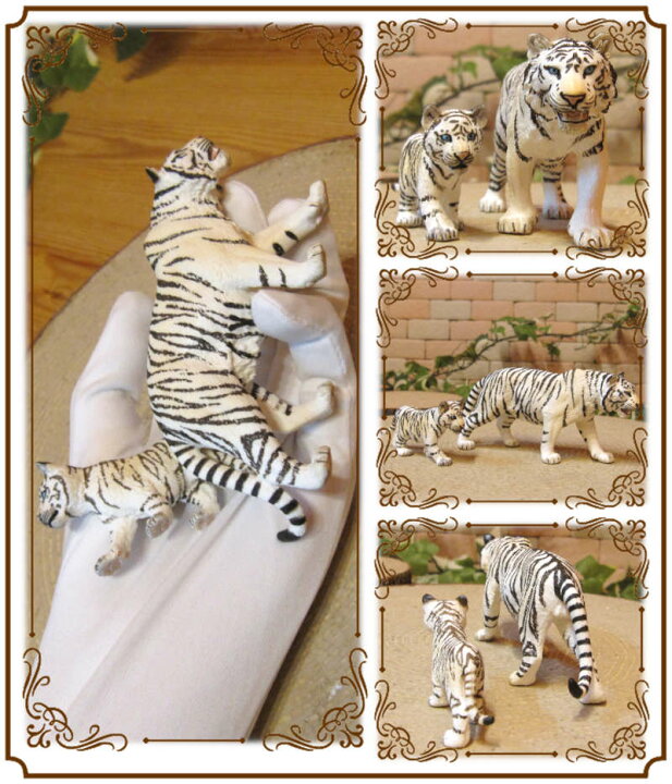 楽天市場 トラの置物 ホワイトタイガーの親子 ２点セット ａタイプ リアルな 虎 とら 寅 タイガー 干支 縁起物 動物オブジェ オーナメント 装飾 ドール ミニチュア フィギュア モチーフ インテリア 雑貨の森 Ki Ra Ra