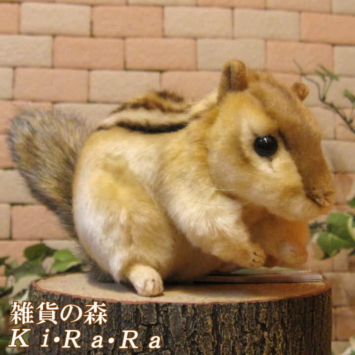 楽天市場】リスの置物 シマリス B タイプ リアルな動物のぬいぐるみ 