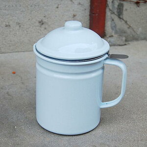 「オイルポット 無地」ホーロー ホウロウ 琺瑯 オイル 油こし キッチン 揚げ物 てんぷら