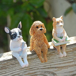 SITTING ANIMAL ドッグ  マスコット オーナメント 飾り アニマル ガーデニング デコ 動物 ガーデン フレンチブル プードル 柴犬【コンパクト対応】