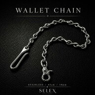 ウォレットチェーン メンズ シルバー Sカン アメカジ バイカー ストリート ヒップホップ パンク 真鍮 白…