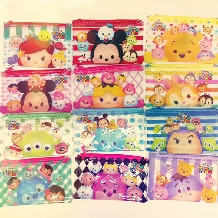 楽天市場 25個セット ツムツム グッズ 文房具 キャラクターツムツム柄クリアポーチs ディズニー ミッキー かわいい 女の子 プレセント おもしろ雑貨 ザッカ ビンゴ景品 バザー ハロウィン 花火 はなび ハナビ Zakka Marche