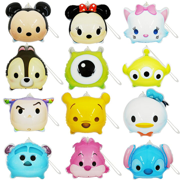 楽天市場 24個セット 玩具 ビニール ディズニーツムツム柄ダイカットフェイスエアーヨーヨー おもちゃ 景品 オモチャ エアー ヨーヨー つむつむ 顔柄 顔型 子供会 夜店 露店 男の子 女の子 かわいい 目立つ ディズニー キャラクター かわいい つり 釣り用品 夏祭り