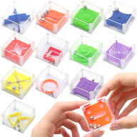 【24個セット】【知育 転がす】ゆらゆらボールinキューブ 知育玩具 ボール おもちゃ 迷路 パズル 集中力 …