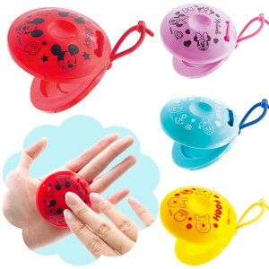【24個セット】【カスタネット キャラクター】ディズニー顔柄カラフルカスタネット 楽器 鳴る 景品 おもちゃ 子ども会景品 カラフル 保育園 幼稚園 知育玩具 プレゼント かわいい 雑貨 イベ