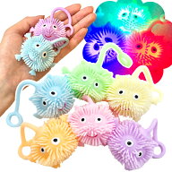 【30個セット】【光るヨーヨー 釣り】光るミニハリネズミヨーヨー ピカピカ もじゃもじゃ フラッシュ 点…