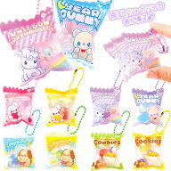 【30個セット】【かわいい キーホルダー】ファンシーシャカシャカお菓子BC ストラップ 景品 玩具 お菓子 …