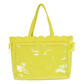 A3 スカラップ リボン トートバッグ 痛バッグ 痛バック ビニールバッグ 痛バ トート 痛バ トートバッグ キャンバス BAG バッグ レディース ビニール トート zakkamart ザッカマート