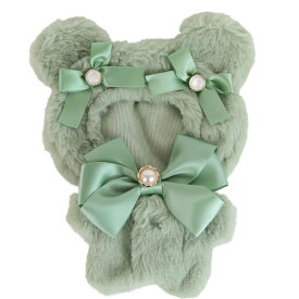 くまみみ ぬいぐるみ 服 ぬいふく ぬい服 着せ替え コスチューム 洋服 お着替え ファー【くまみみ】ぬいぐるみコスチューム(ショルダーチェーン&バッグチャーム用チェーン付き)