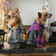ANNA SUI アナスイ アナ スイ アナ・スイ チェック柄フェイクレザーワンピース | ワンピース 犬服 ドッグ…