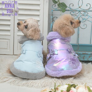 ANNA SUI アナスイ アナ スイ アナ・スイ リボン付きリアルダウンベスト | ジャンパー アウター ダウン 犬服
