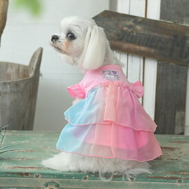 犬 服 洋服 可愛い ブランド ドッグ ウェア ワンピース 女の子 | ANNA SUI アナスイ アナ スイ アナ・スイ ユニコーンチュールワンピ 25s