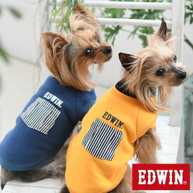EDWIN エドウイン ヒッコリーポケットスウェット 犬服 トップス トレーナー 袖なし 22a SALE