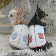 2025年新作 Laura Ashley ローラアシュレイ パイピングフリース | フリース ベスト 犬服 ドッグウェア 25a
