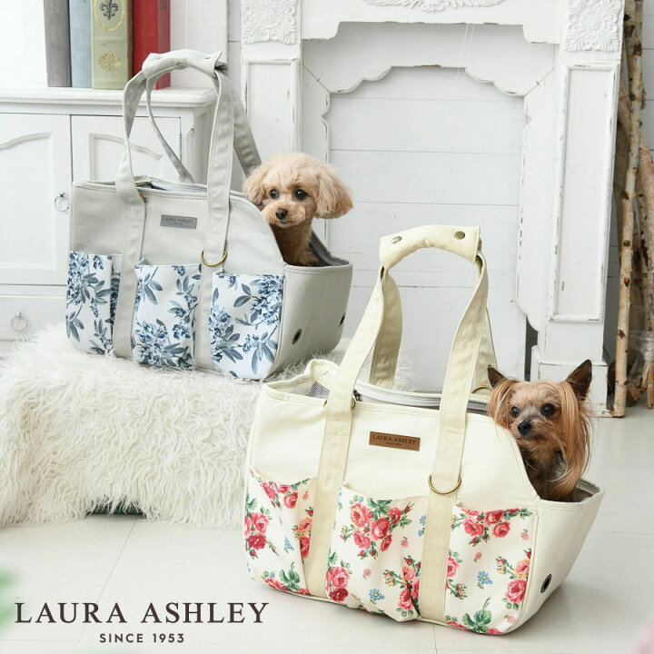 楽天市場】LAURA ASHLEY ペット用 花柄キャリーバッグ ローラ 