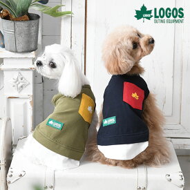 LOGOS フェイクレイヤードタンク | 23s タンクトップ 重ね着風 犬服 ロゴス アウトドア キャンプ SALE