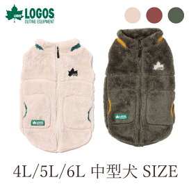 LOGOS ロゴス ポイントカラーボアベスト 中型犬 | ベスト フリース 犬服 ドッグウェア 24a 25a