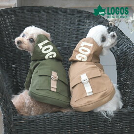2025年新作 ハーネスを付けたまま着れる LOGOS ロゴス ミリタリー風ジャケット | ジャンパー パーカー 犬服 ドッグウェア 25a
