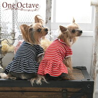 ONE OCTAVE ボーダーポロワンピ 23s ワンピース 犬服 ワンオクターブ ワンオクターヴ
