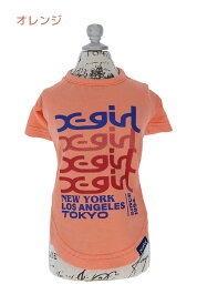 X-girl エックスガール トランスペアレントミルズロゴT | Tシャツ シャツ カットソー 犬服 ドッグウェア 2024 新作 24s