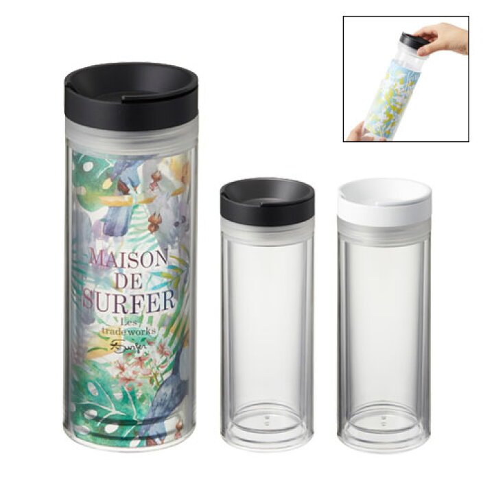 楽天市場 カスタムデザインタンブラー ダブルクリア ストレート 380ml 台紙交換 オリジナル 水筒 コーヒー カスタマイズ 手作り 着せ替え 記念品 記念 誕生日 タンブラー コミケ 台紙 入れ替え 入替 カスタム 蓋つき 蓋付き ふた付き 写真 イラスト 簡単 名入れ 雑貨