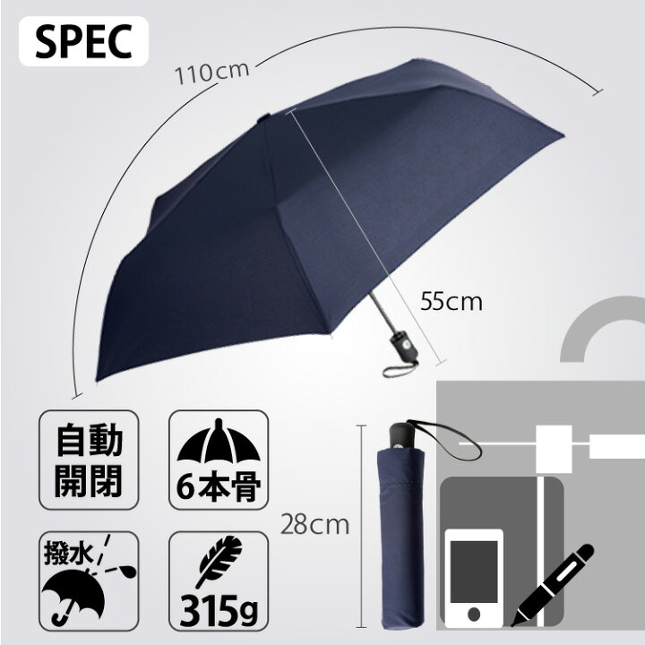 楽天市場 折りたたみ傘 自動開閉 折り畳み傘 丈夫 グラスファイバー おしゃれ シンプル 55cm 大きい 大きめ 男女兼用 レディース メンズ 軽い 滑りにくい 軽量 かさ カサ ランキング入賞 雑貨ネットオンライン 楽天市場店