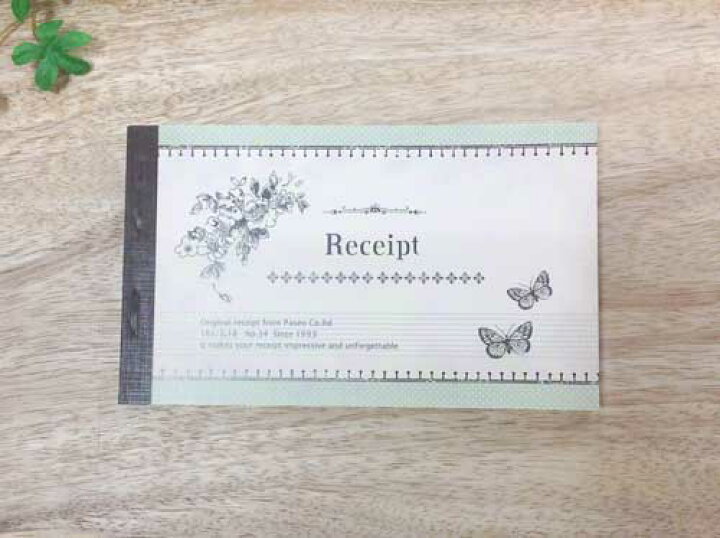 楽天市場 かわいい領収書 オシャレな領収書 Receipt 蝶柄 ２枚複写５０組 メール便対応可 ナチュラル雑貨プロペラ
