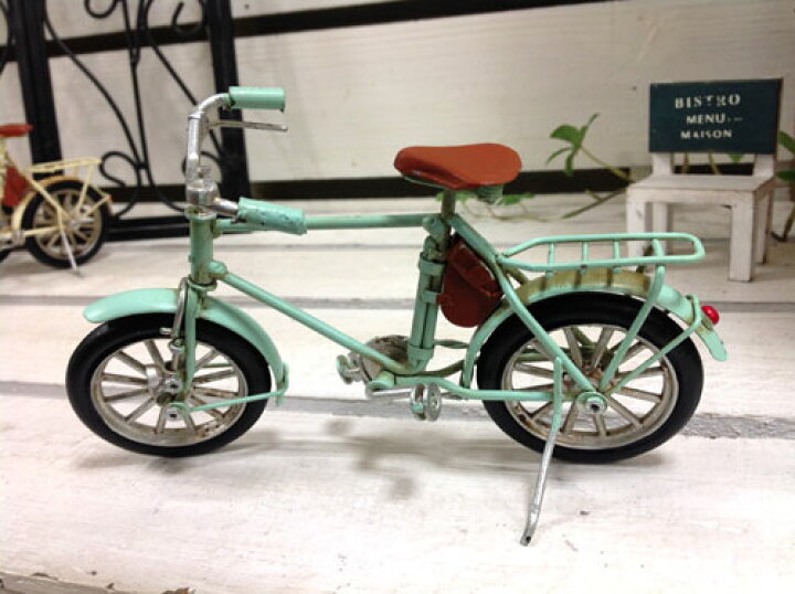 楽天市場】レトロ 自転車 ライトブルーnodebilb オブジェ  