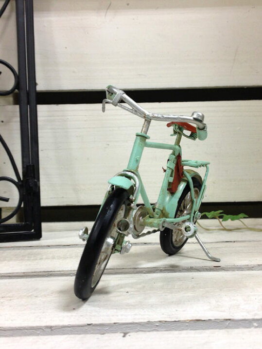 楽天市場】レトロ 自転車 ライトブルーnodebilb オブジェ  