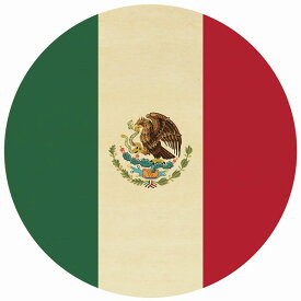 直径9cm 国旗 コースター 木製 メキシコ UV印刷 丸型 国別 店舗 レストラン プレゼント ギフト