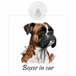 Boxer {NT[ A^Cv  KX zՃ^Cv DOG IN CAR
