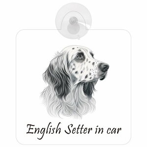 English Setter �C���O���b�V���Z�b�^�[ A�^�C�v �� ���K���X �z�Ճ^�C�v DOG IN CAR