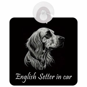 English Setter �C���O���b�V���Z�b�^�[ B�^�C�v �� ���K���X �z�Ճ^�C�v DOG IN CAR