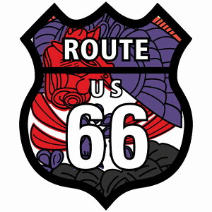[g66 Route66 ԎD a ˂ɖP AJX^C XebJ[ 12x14.2cm JbeBOV[g V[ AG J[XebJ[