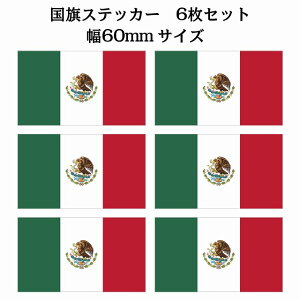 60x34mm 6Zbg LVR Mexico  XebJ[ JbeBOV[g V[ National Flag   r