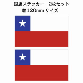120x69mm 2枚セット チリ Chili 国旗 ステッカー カッティングシート シール National Flag 国 旗 塩ビ製