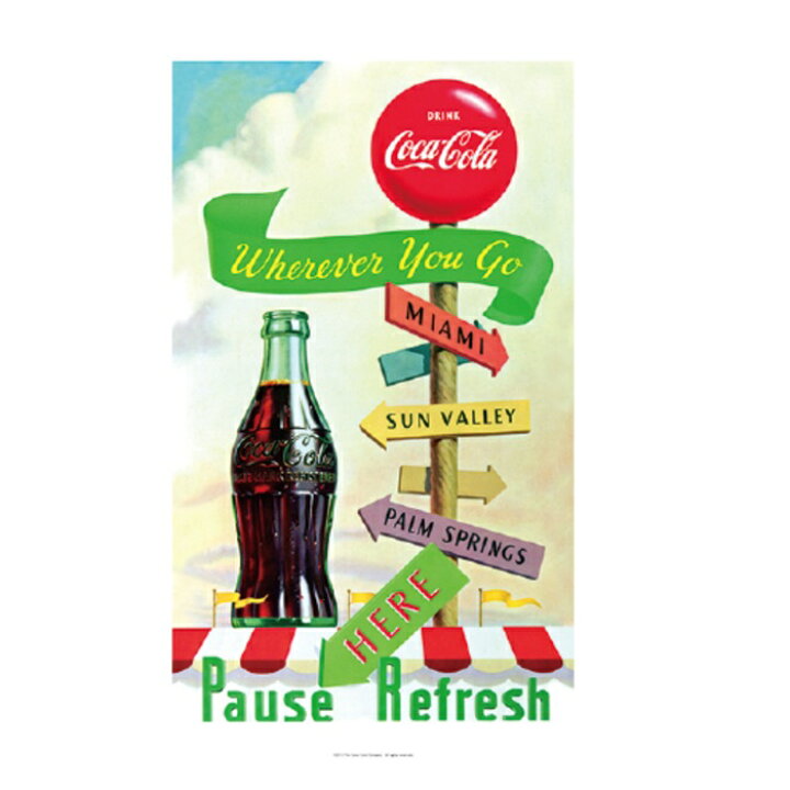 楽天市場】コカ・コーラ ポスター Wherever B2サイズ レトロ CocaCola 