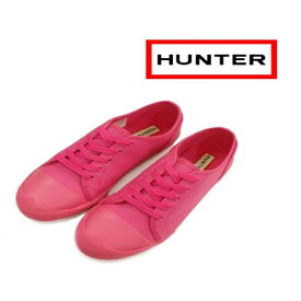 ハンター レインスニーカー HUNTER CANVAS LO TOP ピンク ビビットピンク スニーカー レディース 雨 梅雨 おしゃれ かわいい 靴