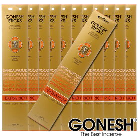 GONESH ガーネッシュ サンダルウッド 12パックセット 計240本 お香 スティック Sandalwood 業務用 アロマ ギフト 白檀 雑貨 アメリカ 【ガネッシュ GONESH】