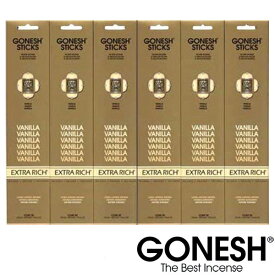GONESH ガーネッシュ バニラ 6セット(120本) お香 スティック Vanilla 部屋 香り アロマ 雑貨 送料無料 プレゼント