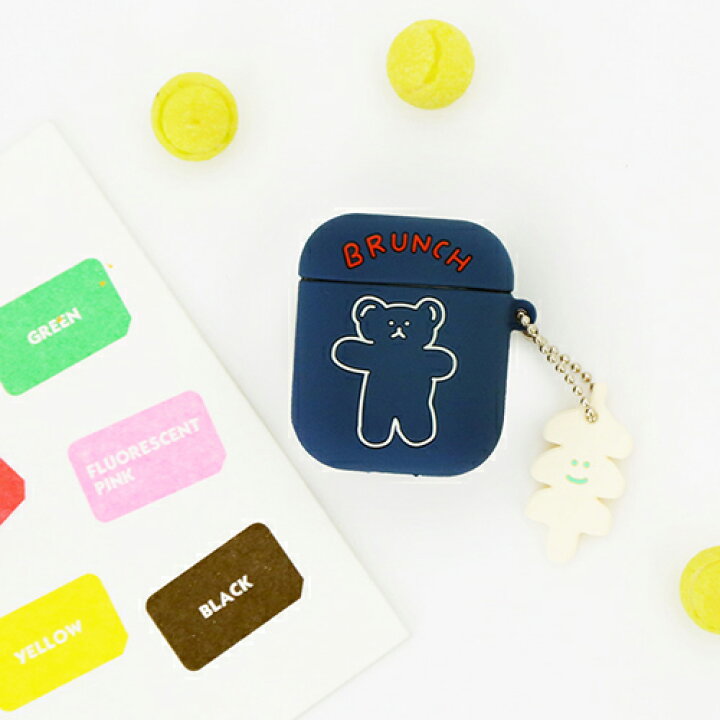 楽天市場 Airpods ケース 韓国 韓国雑貨 Brunch Brother シンプル カバー 傷防止 保護 アクセサリー イヤホンケース Airpodsケース Airpods エアーポッズ エアポッズ エアポッド 本体 イヤホン Apple おしゃれ かわいい プレゼント 熊 ベアー Zakka Sara I Shop