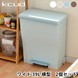 ゴミ箱 クード ゴミ箱 ワイドペダル【2個セット】ふた付き KCUD 39L 39リットル おしゃれ ごみ箱|ふた付き ダストボックス 蓋つきゴミ箱 ふたつき キッチン リビング トラッシュボックス ペダル式ゴミ箱 ペダル キッチンごみ箱 くず入れ ごみ入れ 蓋付き トラッシュカン 北欧