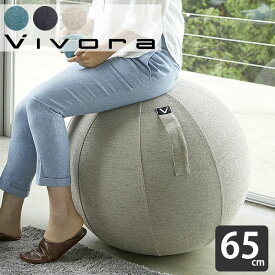 vivora バランスボール シーティングボール ルーノ シェニール sitting ball chairs LUNO Chenille 65cm カバー付き 二重構造 アンチバースト 破裂防止 ポンプ付 ヨガ 筋トレ 体幹 トレーニング 室内 ヤマジツ 山崎実業