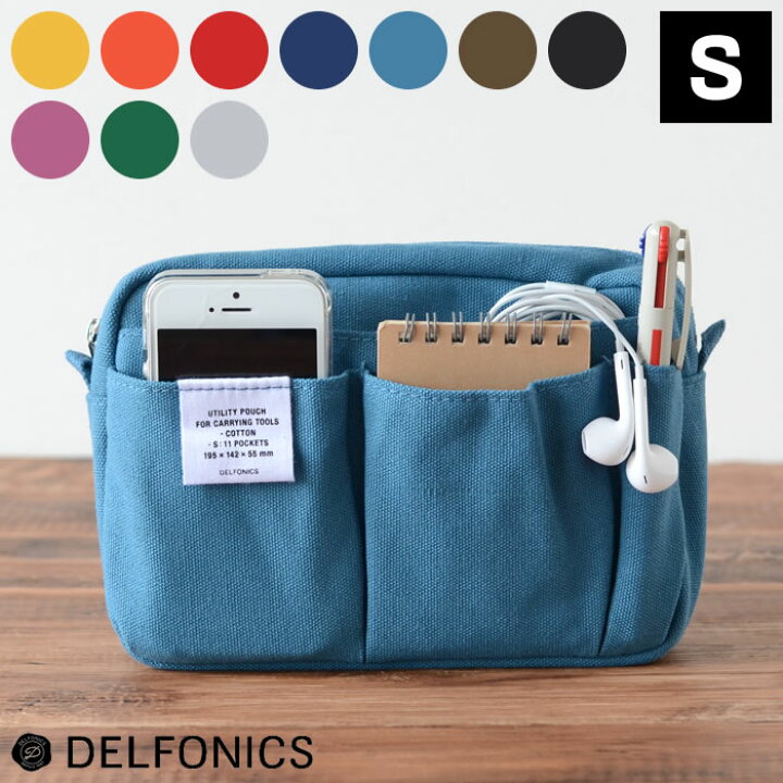 楽天市場 バッグインバッグ インナーキャリング S キャンバス ショルダー Delfonics デルフォニックス A6 帆布 無地 スマホ ポーチ ショルダー ポシェット 布 化粧ポーチ 小物入れ メンズ レディース 男女兼用 ショルダーバッグ おしゃれ 雑貨ショップドットコム