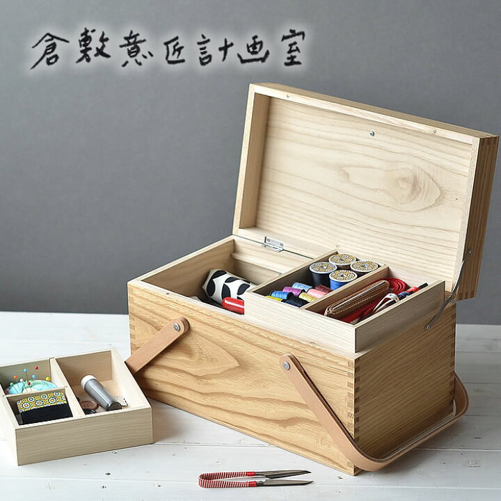 未使用】倉敷意匠/ならのソーイングボックス（裁縫箱） お薬箱 好