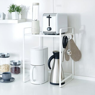 楽天市場 調理家電ラック プレート Plate キッチン収納ラック 棚 シェルフ オープンラック 電気ケトル コーヒーメーカー ジューサー トースター スチール 白 ホワイト おしゃれ シンプル ナチュラル スリム 収納 Yamazaki 山崎実業 ヤマジツ 雑貨ショップドットコム