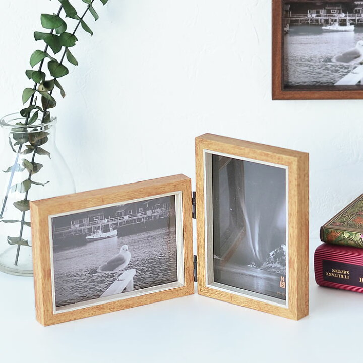 楽天市場 マラソン期間中ポイント最大23倍 フォトフレーム Ns 写真立て Nor 01 L版 マグネット Magnet 壁掛け 置き 折りたたみ 卓上 おしゃれ かわいい ナチュラル 複数 2枚 L判 木目調 結婚祝い 出産祝い Mdf フォトスタンド 額縁 プレゼント ギフト シンプル 北欧